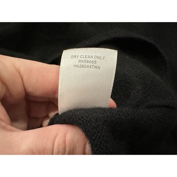 Halogen 100% Cashmere V Neck Pullover Sweater Black Oversized Sz 3X - Picture 6 of 6